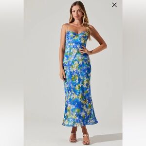 Florianne Floral Satin Maxi Dress